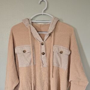 Reborn J | Tan Ribbed Hoodie Size XL